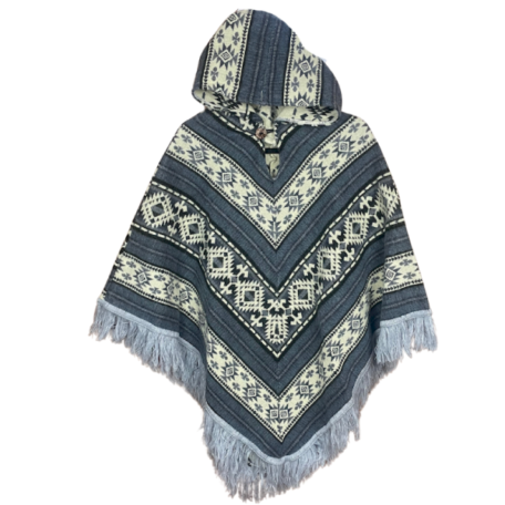 poncho en laine d'alpaga