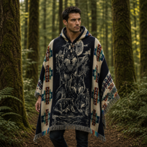 poncho loups famille
