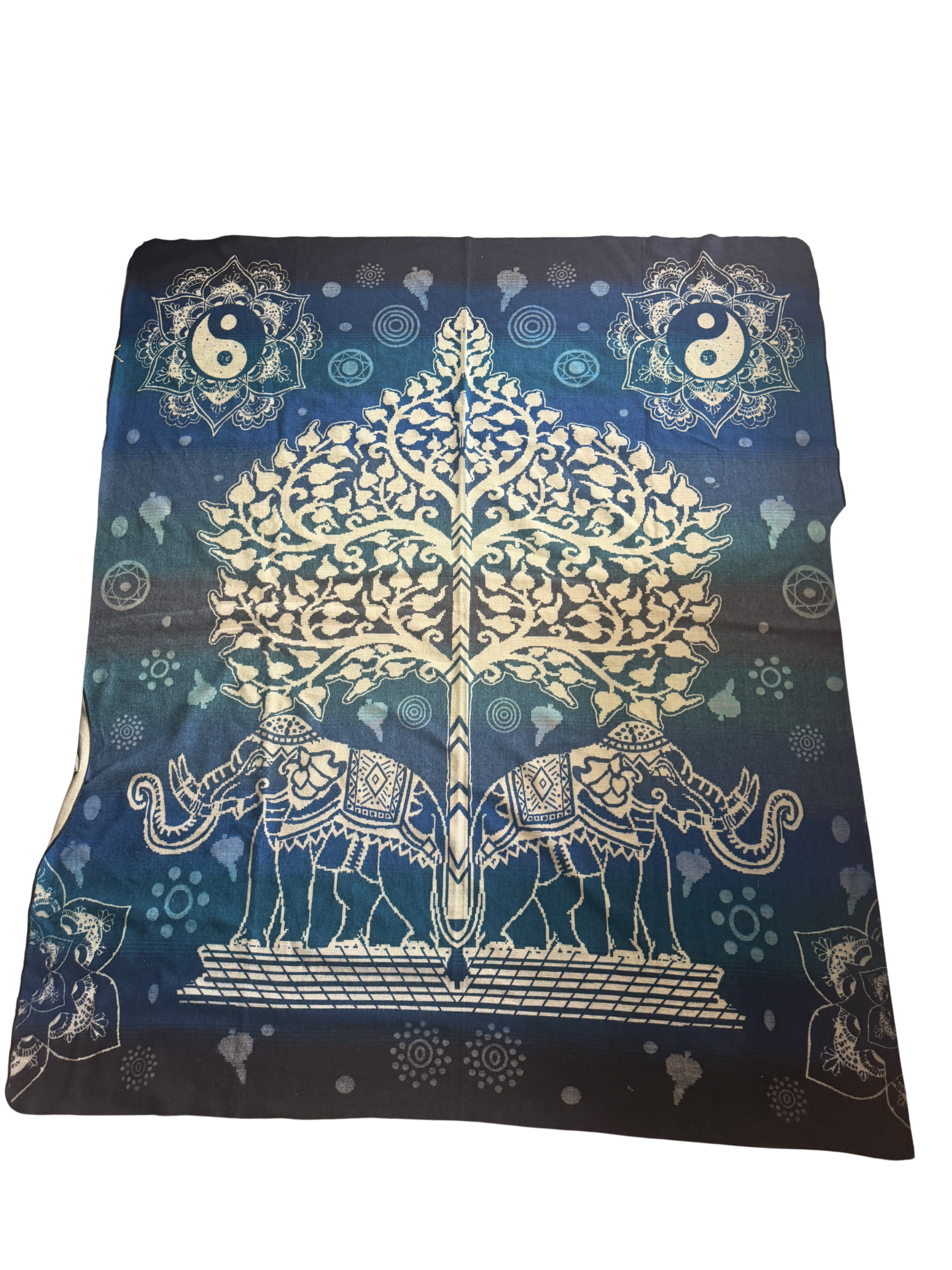 couverture éléphants bleu couverture éléphants bleu